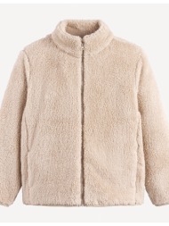 ζακέτα με ψηλό γιακά από φλις