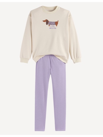 πιτζάμα φούτερ με σχέδιο σκύλο
