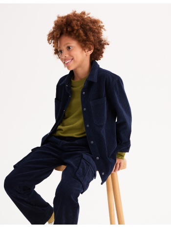 πουκάμισο-ζακέτα κοτλέ με μακριά μανίκια