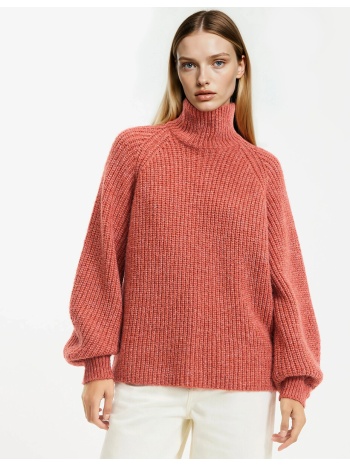 φαρδιά πλεκτή μπλούζα με ψηλό λαιμό