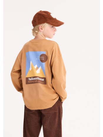 μακρυμάνικο t-shirt με στάμπα