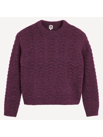 πουλόβερ με στρογγυλή λαιμόκοψη από χοντρή πλέξη με σχέδιο