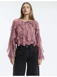 πουκάμισο με στρογγυλή λαιμόκοψη