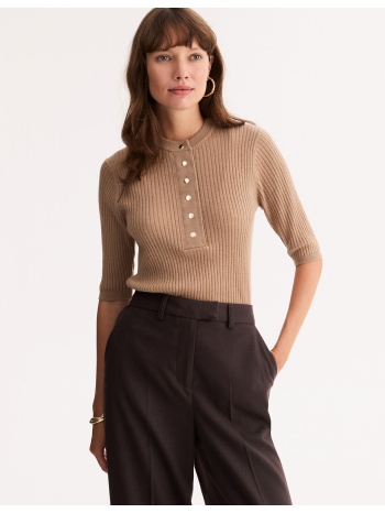 πουλόβερ με στρογγυλή λαιμόκοψη από μείγμα μαλλιού