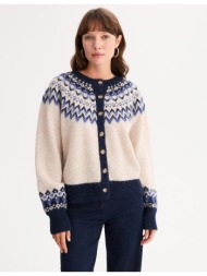 ζακέτα χοντρή πλέξη ζακάρ