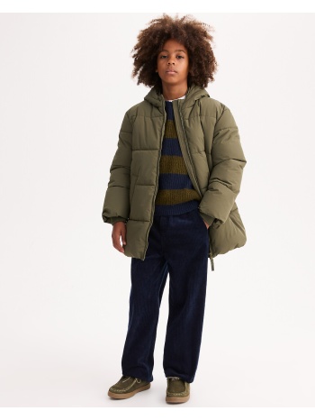 μακρύ μπουφάν με κουκούλα