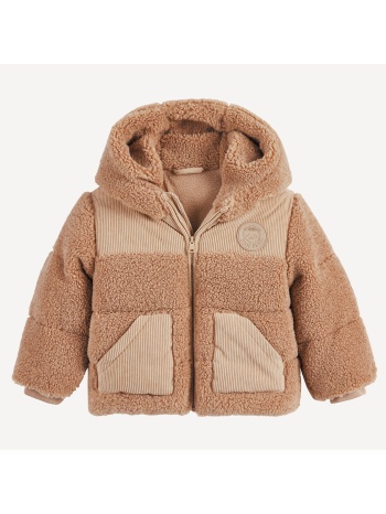 ζεστό μπουφάν με κουκούλα από σερπα