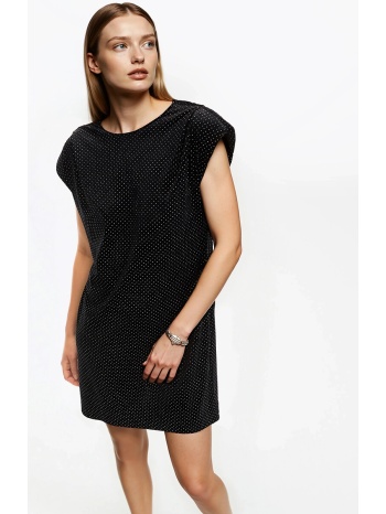 ίσιο κοντό φόρεμα χωρίς μανίκια με τρουκς