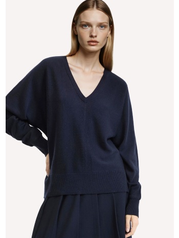 πουλόβερ με v λαιμόκοψη από λεπτή πλέξη