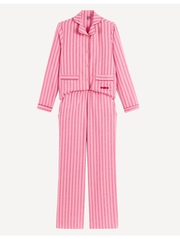 πυτζάμα με ρίγες από φανέλα