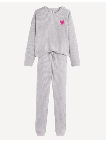 πιτζάμα από βελουτέ κυψελωτό ύφασμα