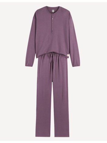 πιτζάμα με μακριά μανίκια από βαμβακερό ζέρσεϊ