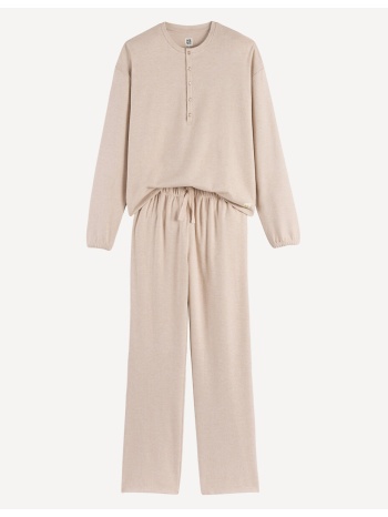 πιτζάμα με μακριά μανίκια από βαμβακερό ζέρσεϊ