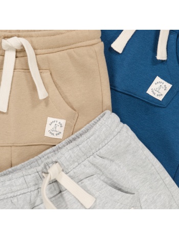 σετ 3 παντελόνια φόρμας από φανέλα