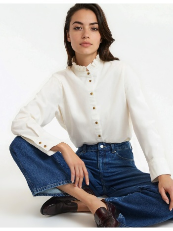 πουκάμισο με βικτωριανό κολάρο και μακριά μανίκια