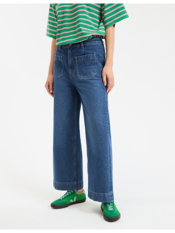 τζιν cropped σε γραμμή wide leg