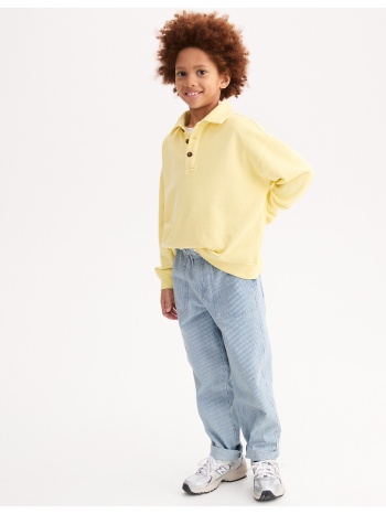 ριγέ φαρδύ παντελόνι