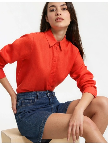 μακρυμάνικο λινό πουκάμισο