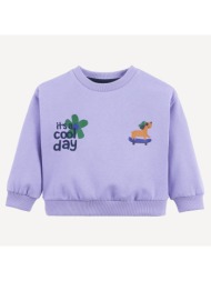 φούτερ με στρογγυλή λαιμόκοψη και μήνυμα με σχέδιο σκύλου