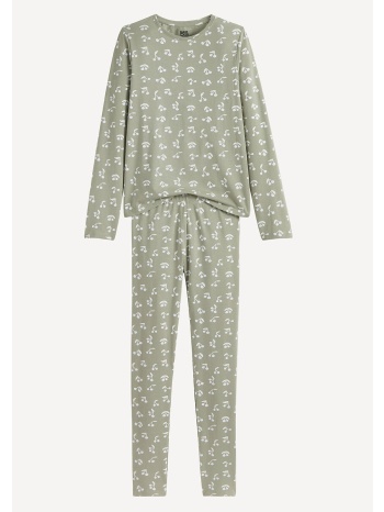 πιτζάμα από ζέρσεϊ με στάμπα κεράσια