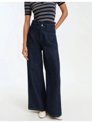 τζιν παντελόνι σε φαρδιά γραμμή με μέση paperbag