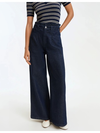 τζιν παντελόνι σε φαρδιά γραμμή με μέση paperbag