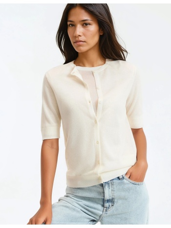 κοντή ζακέτα με στρογγυλή λαιμόκοψη