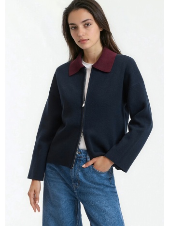 γιλέκο με αντίθετο γιακά πόλο και φερμουάρ