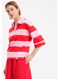 κοντομάνικο μπλουζάκι πόλο με ρίγες