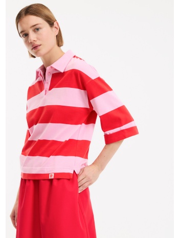 κοντομάνικο μπλουζάκι πόλο με ρίγες
