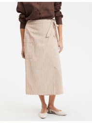 ίσια φούστα μεσάτη με ρίγες