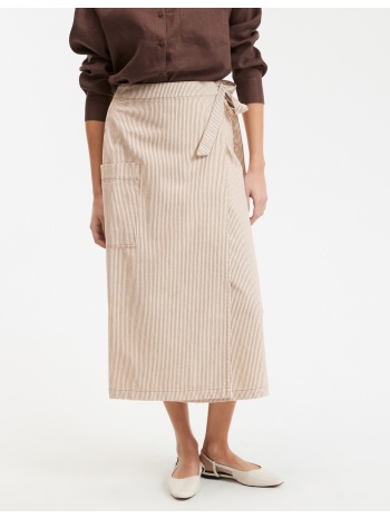 ίσια φούστα μεσάτη με ρίγες
