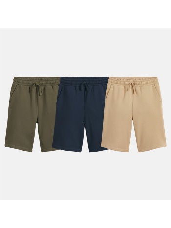 σετ 3 βερμούδες από φούτερ