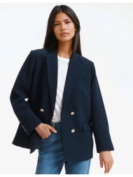 μακρύ σταυρωτό σακάκι σε ίσια γραμμή