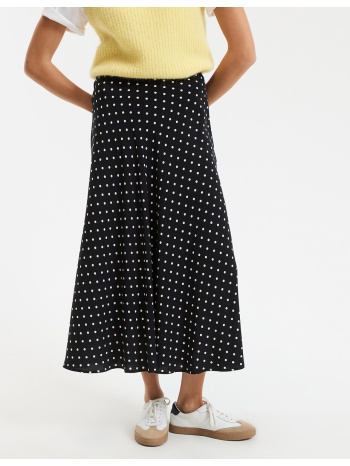 μακριά φαρδιά φούστα με πουά σχέδιο