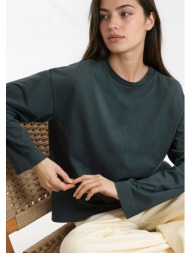 μπλούζα με στρογγυλή λαιμόκοψη και μακριά μανίκια