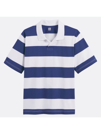 μπλούζα πόλο με ρίγες σε boxy γραμμή