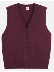 κοντό πλεκτό γιλέκο από ...