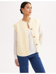 αμάνικο σακάκι από μάλλινο ύφασμα