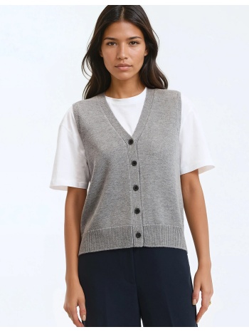 κοντό πλεκτό γιλέκο από μαλλί