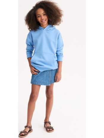 φούτερ με κουκούλα από μαλακό jersey