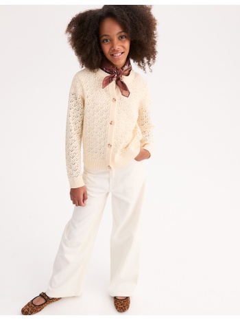 πλεκτή ζακέτα με διάτρητο σχέδιο