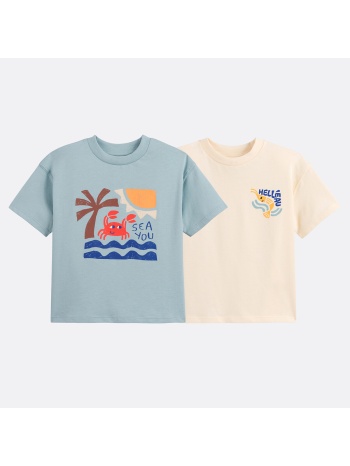 σετ 2 μπλουζάκια με στρογγυλή λαιμόκοψη