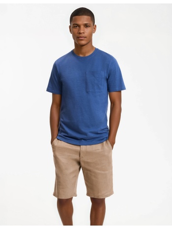 βαμβακερό t-shirt με στρογγυλή λαιμόκοψη και κοντά μανίκια