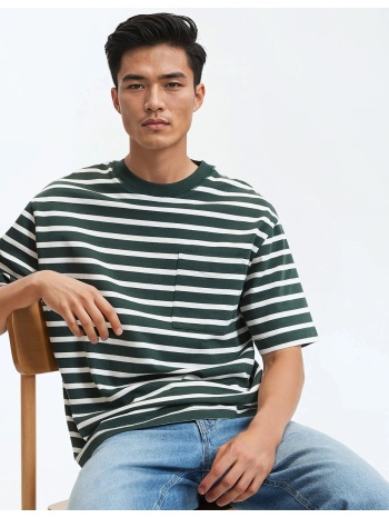 φαρδύ ναυτικό t-shirt