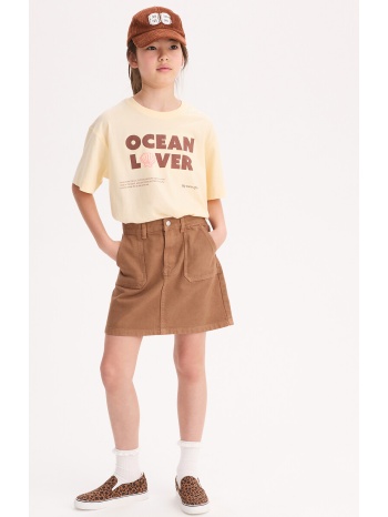 κοντομάνικο t-shirt με στρογγυλή λαιμόκοψη και στάμπα