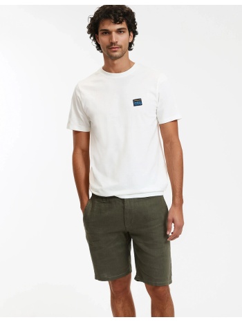 t-shirt κανονική γραμμή με στάμπα κύματα στο στήθος