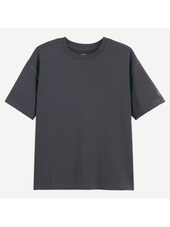 φαρδύ t-shirt με στρογγυλή λαιμόκοψη