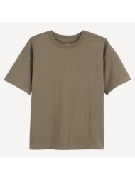 φαρδύ t-shirt με στρογγυλή λαιμόκοψη