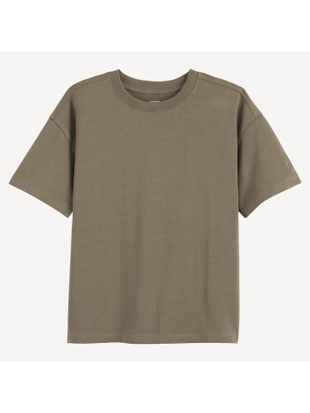 φαρδύ t-shirt με στρογγυλή λαιμόκοψη